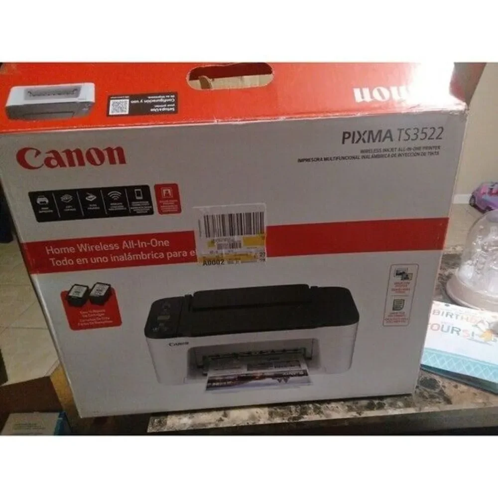 Canon Wireless All-In-One Printer Copier Scanner WiFi -TS3522